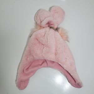 Astor Accessories Hat Mitten Hat & Gloves Pink 0-12 M Faux Fur